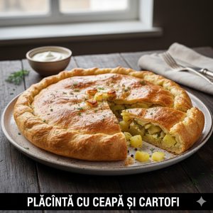 Placintă cu ceapă și cartofi