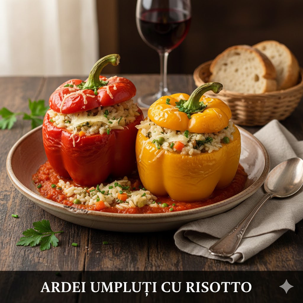 Ardei umpluți cu risotto